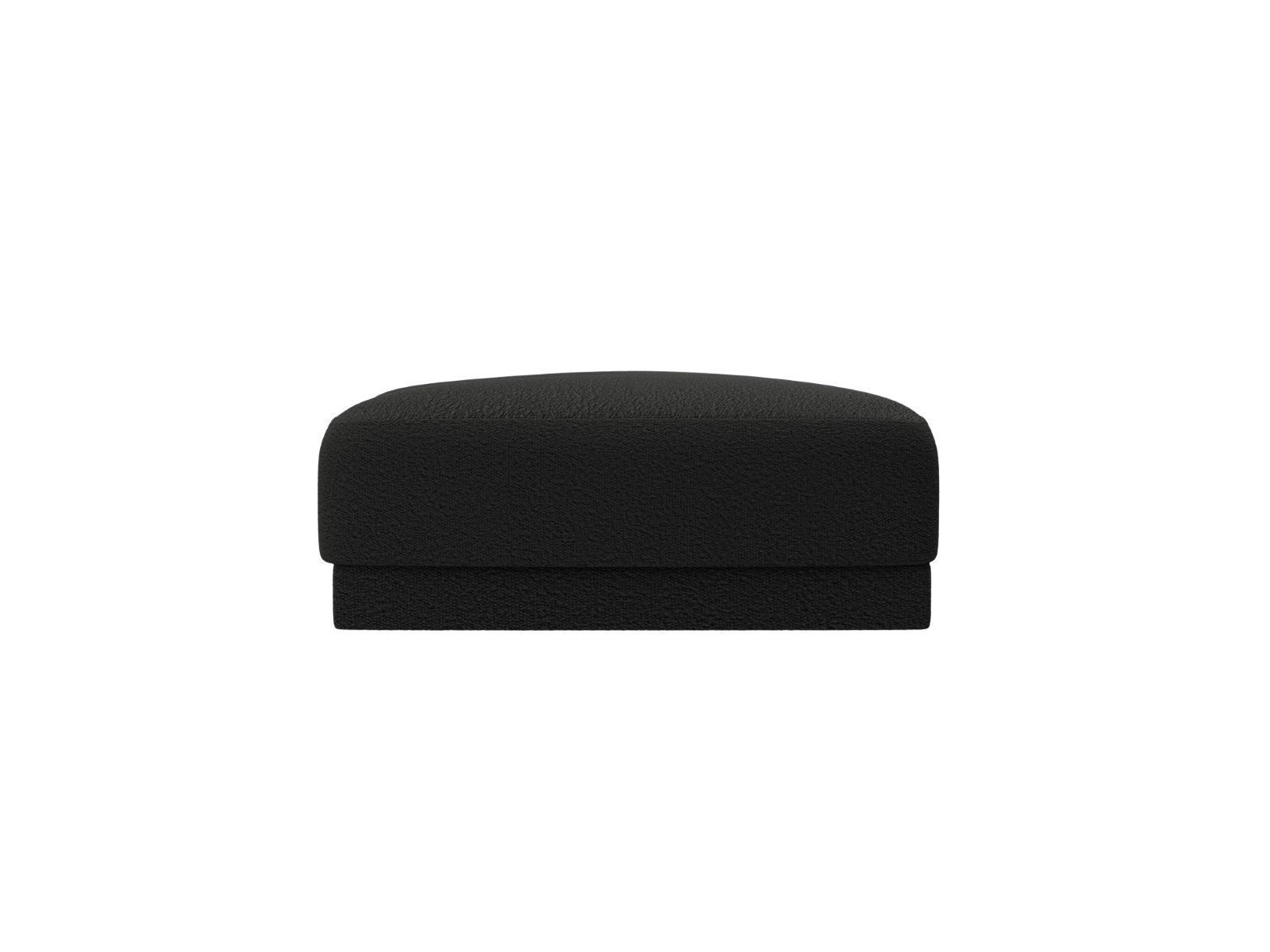 Micadoni Poef Miley boucle zwart - 90x90x40cm