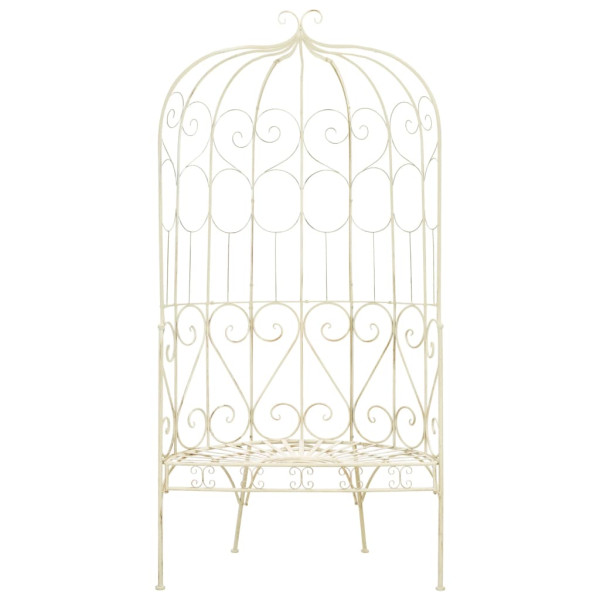 Ławka ogrodowa Biały 95 cm Metal vidaXL