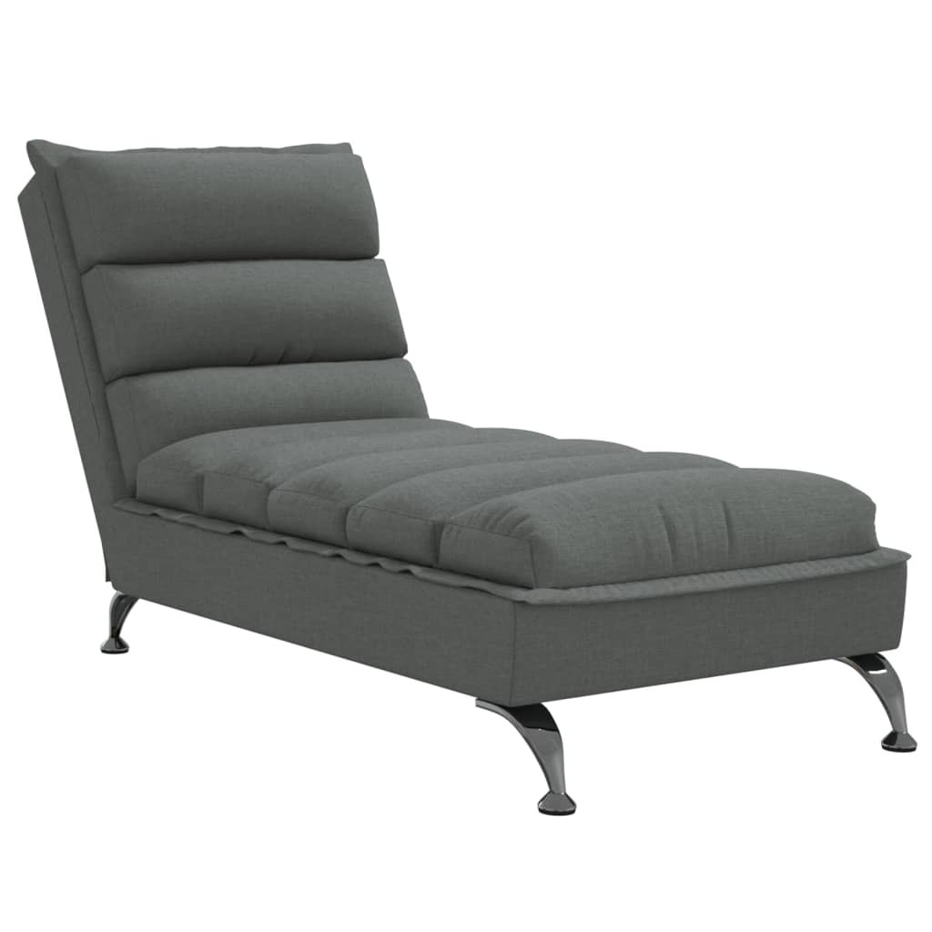 Szezlong Szary Tapicerowany Leżanka Sofa Fotel Łóżko