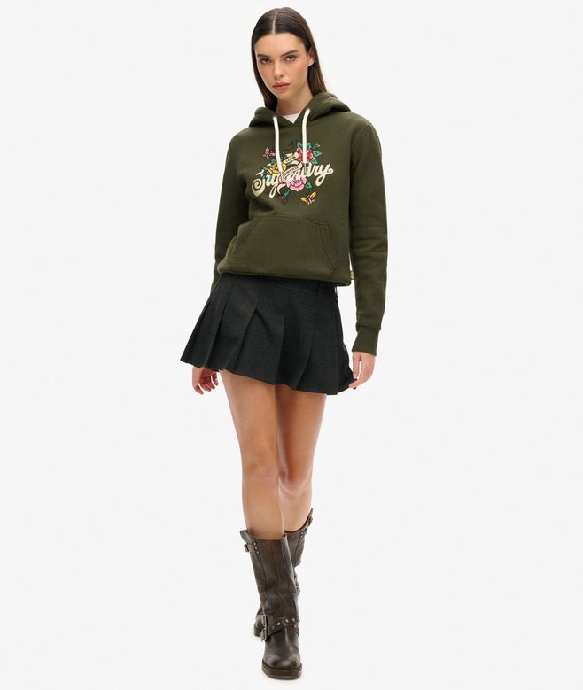 Tattoo Script Graphic Hoodie