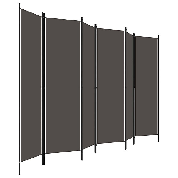 Cloison de séparation 6 panneaux Anthracite 300x180 cm vidaXL