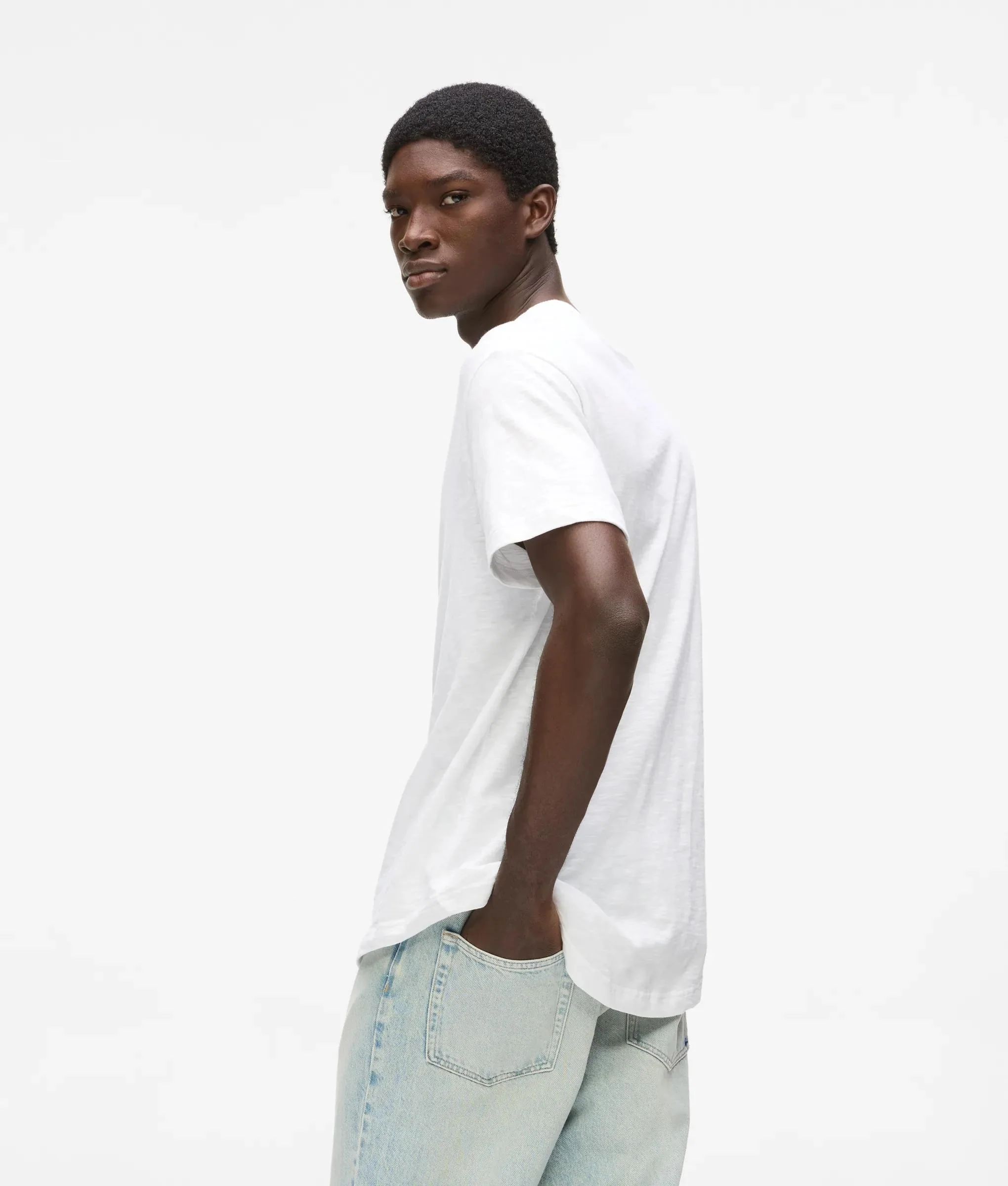 T-shirt avec ourlet arrondi