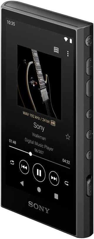 Sony NW-A306 Walkman 32GB Hi-Res Portable Digital Music Player with Android  up to 36 Hour Battery  Wi-Fi & Bluetooth and USB Type-C – Black NW-A306/B  Black