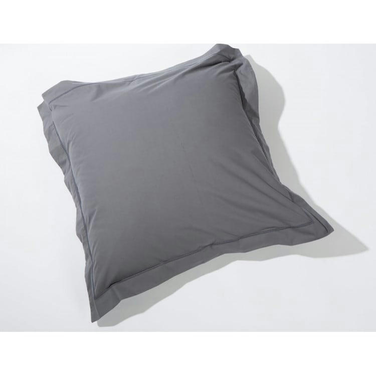 PERCALE MONTELEONE - Taie D'oreiller en Coton Anthracite 65x65 cm