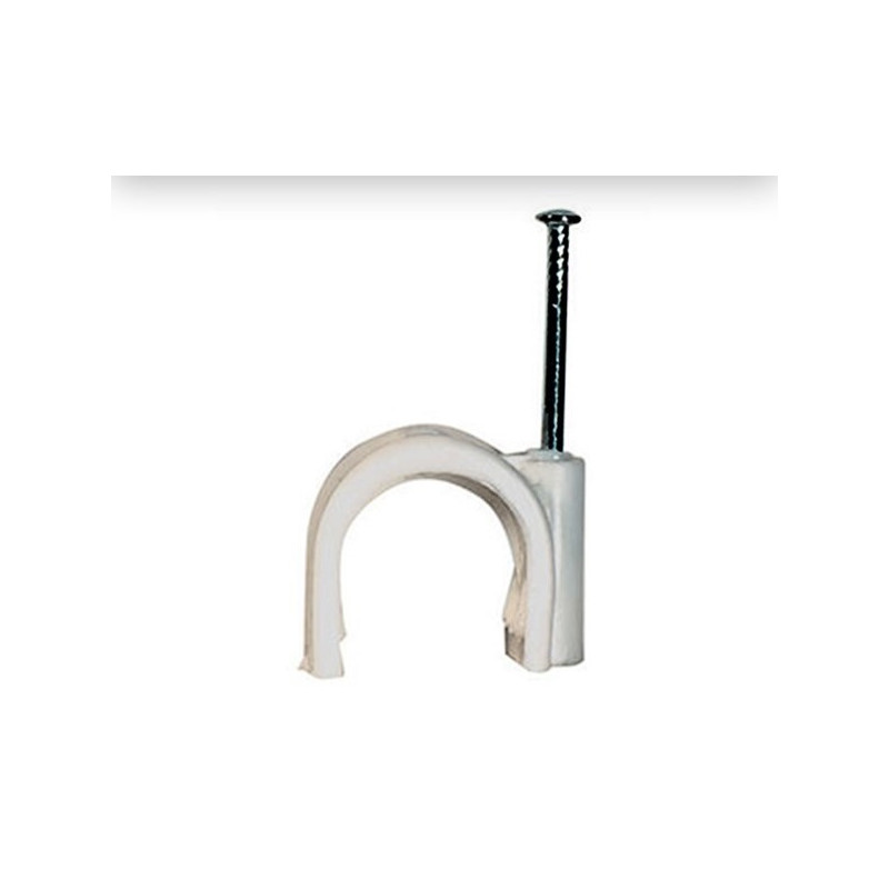 Pontet à clouer blanc Ø 14 mm 50 pièces SHOQ