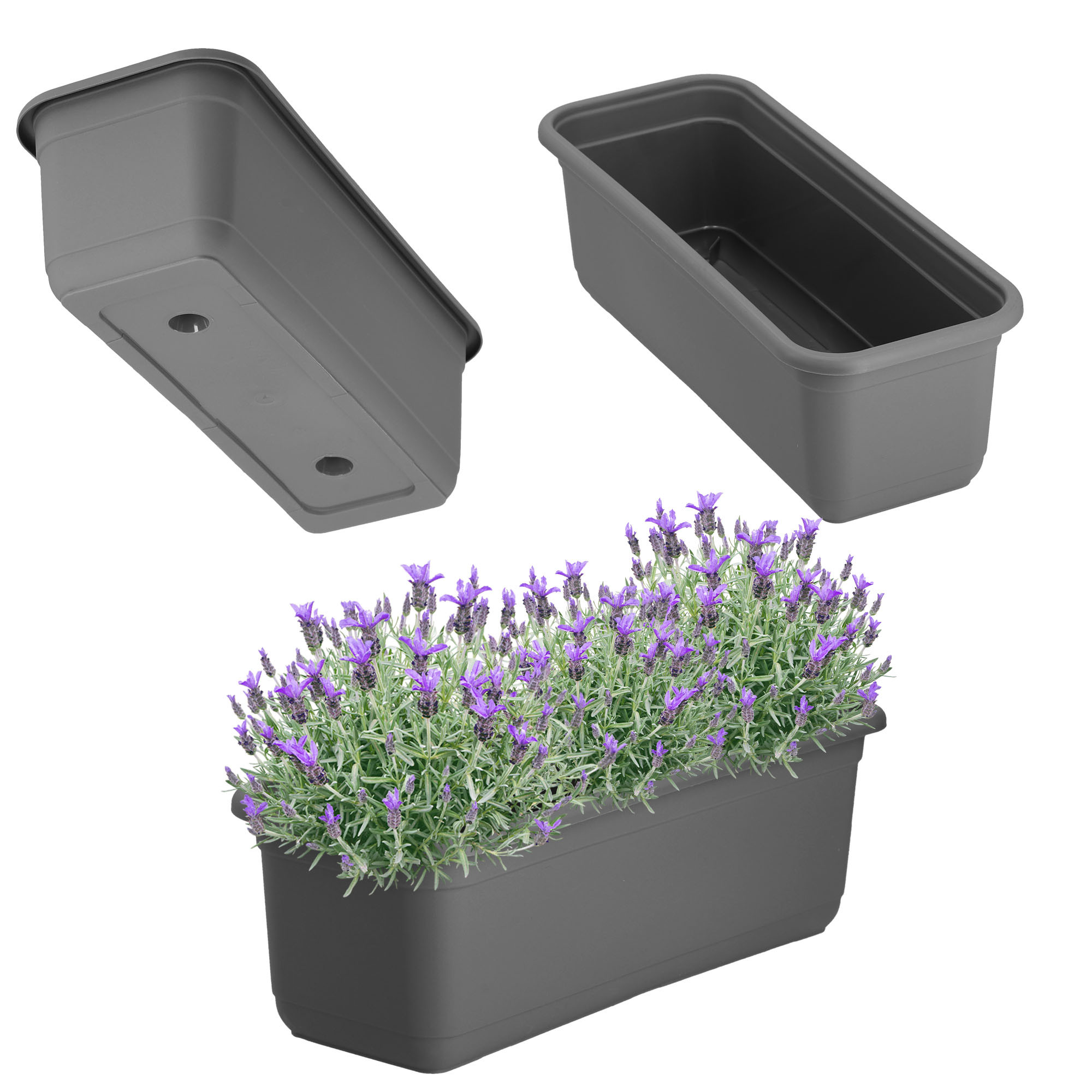 Kadax Skrzynka Balkonowa 40cm Doniczka Na Kwiaty