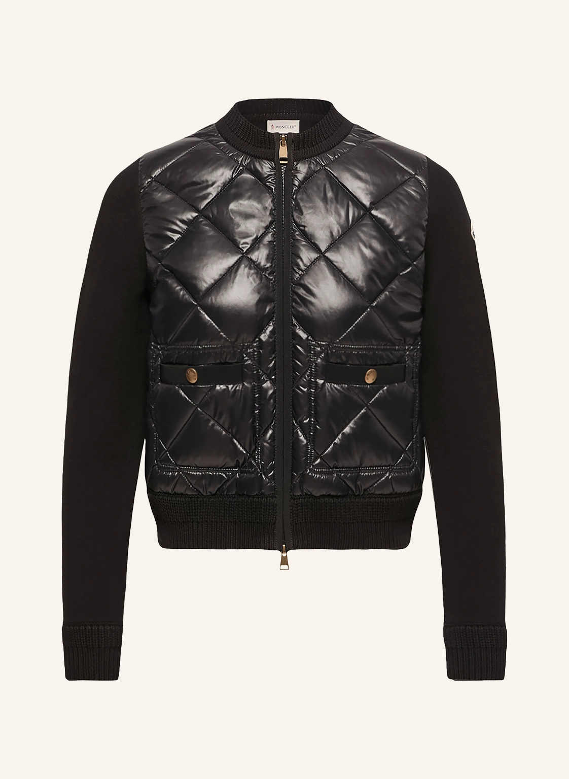 MONCLER Lightweight-Daunenjacke im Materialmix