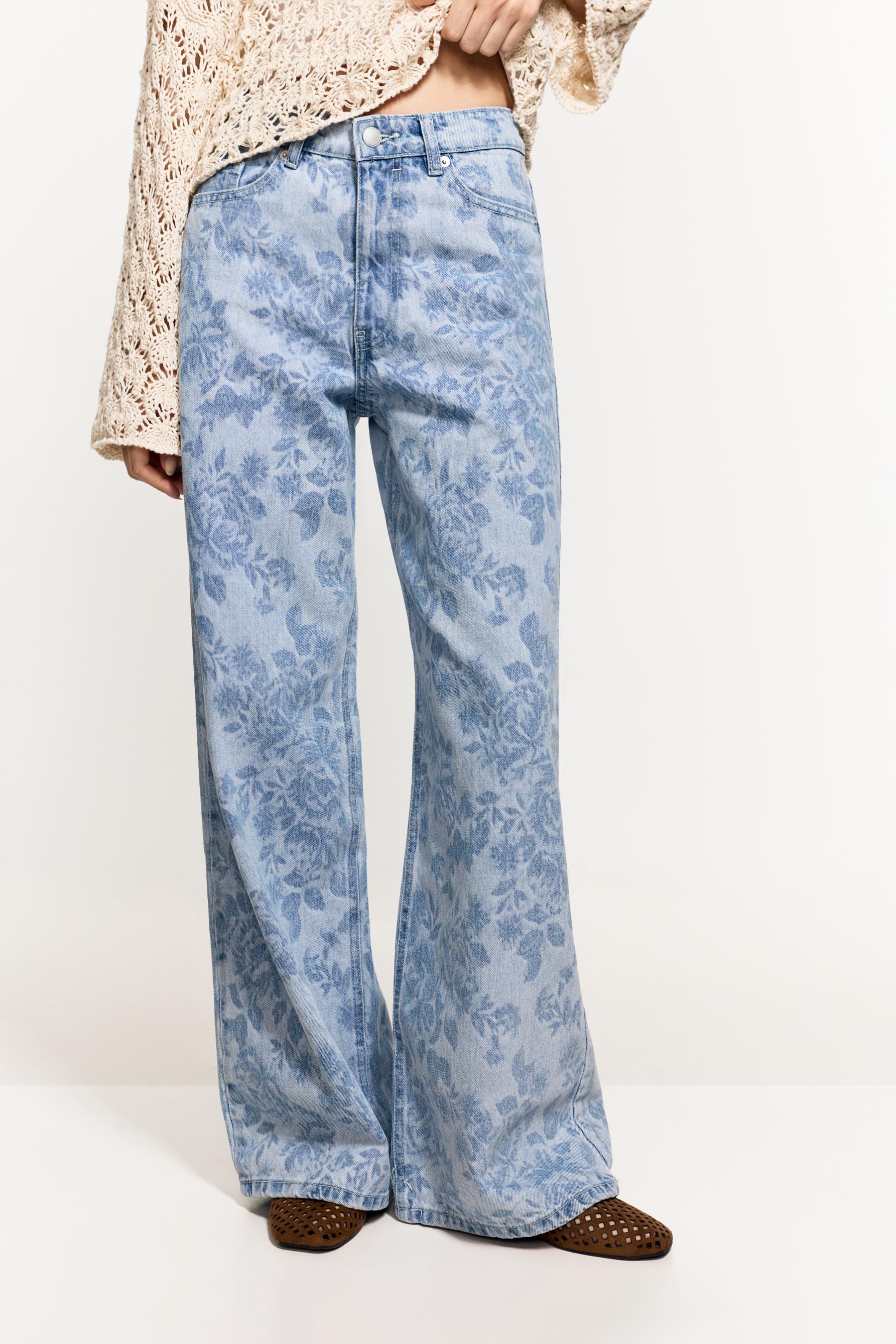 Jeans wide leg flores
