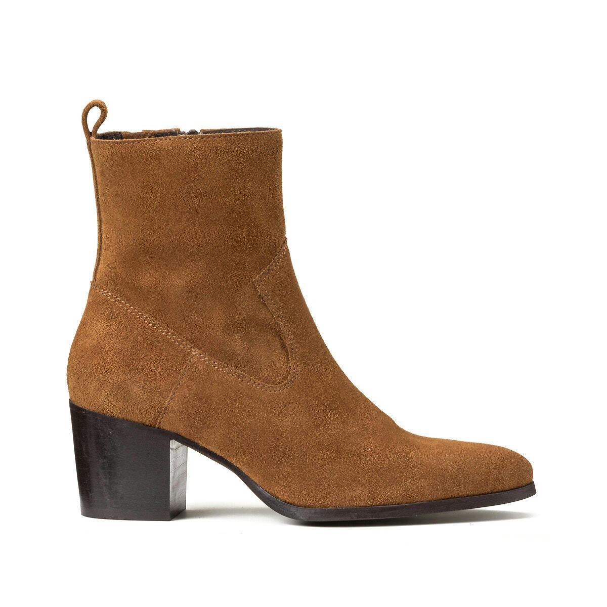 Boots esprit western en cuir suédé