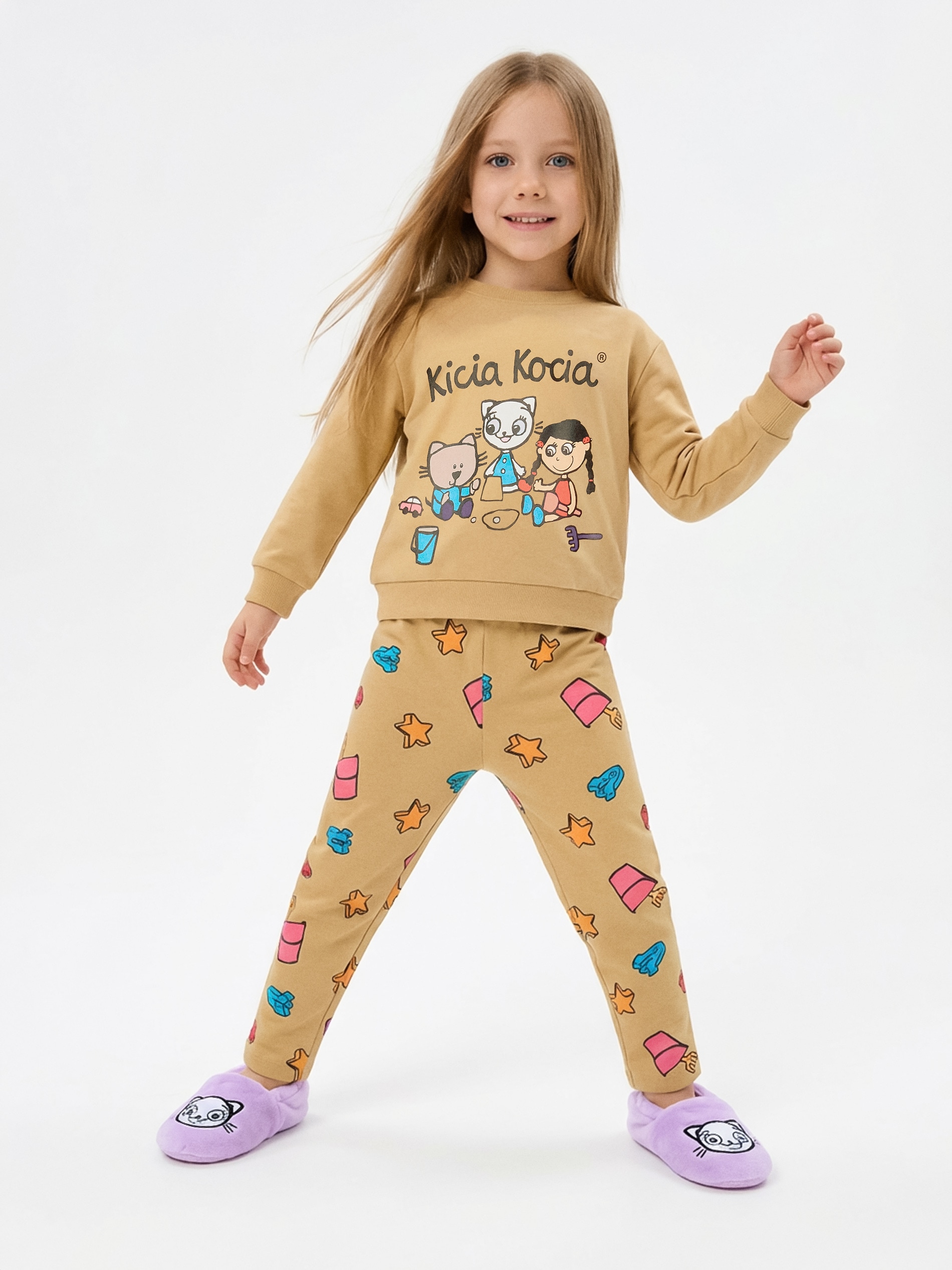 Bawełniany komplet: bluza i legginsy Kicia Kocia
