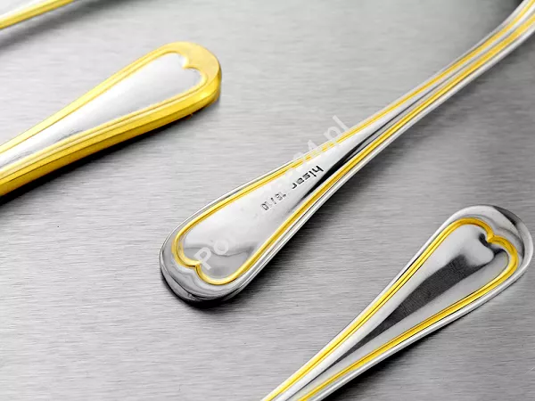 Komplet sztućców 24 cz. na 6 osób Hisar - Topkapi Gold (3.0/2.5 mm) złocone