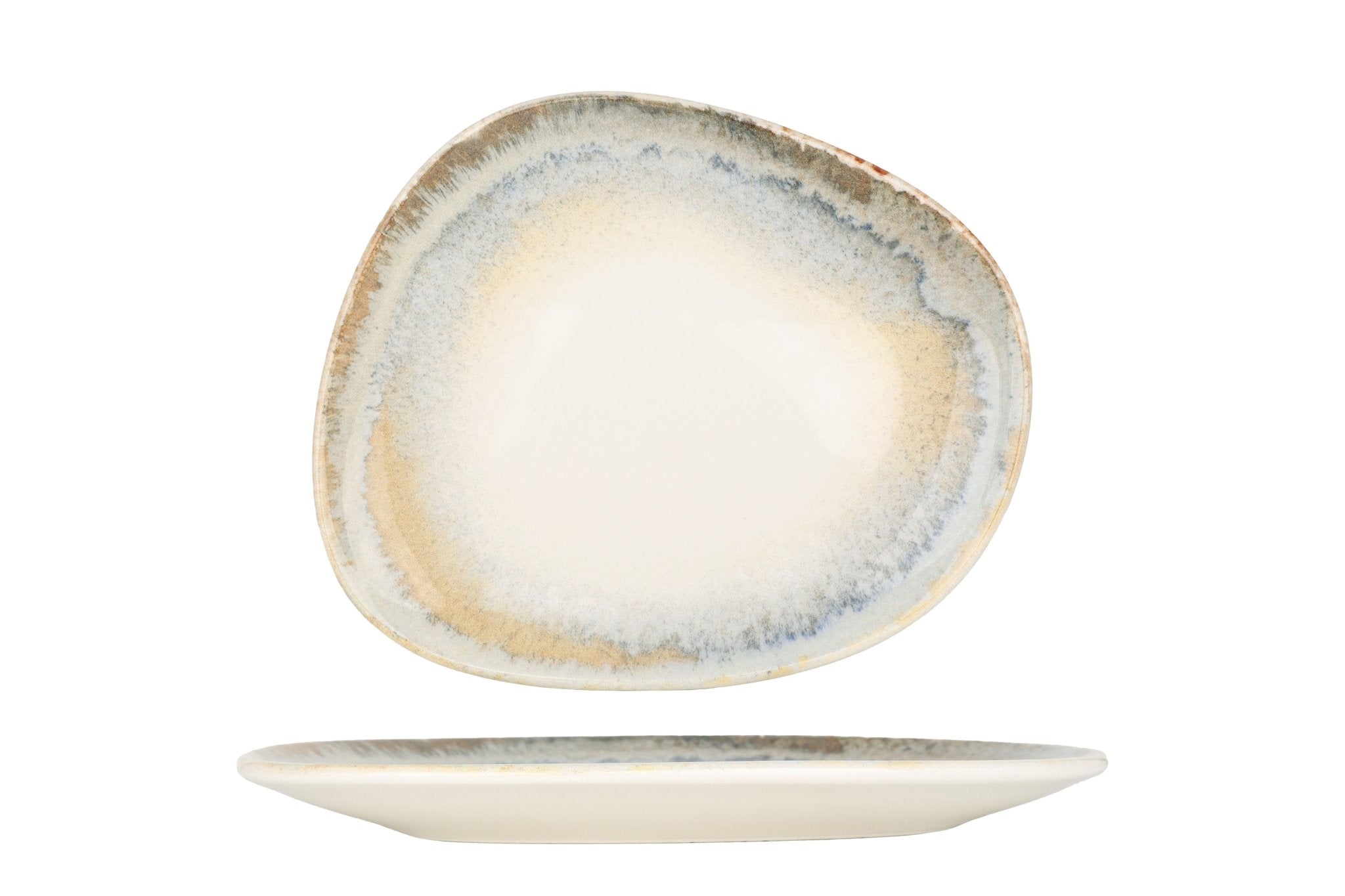 Bonna Gebaksbord - Knidos - Porselein - 24 cm - set van 6