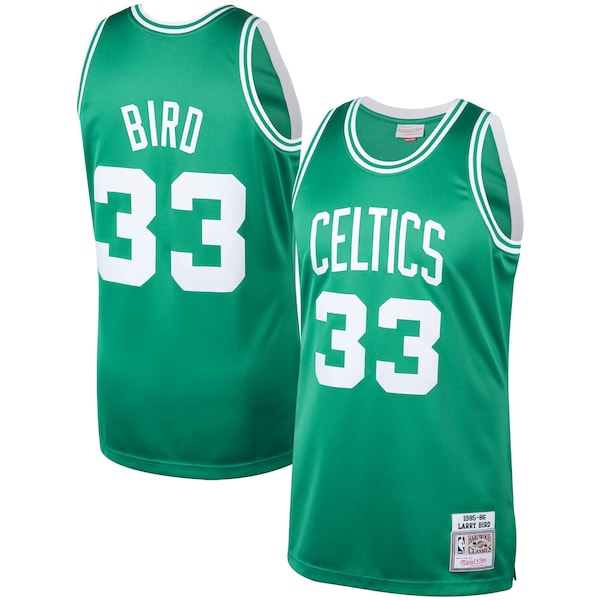 Larry Bird Boston Celtics 1985/86 Hardwood Classics Authentic Jersey - Kelly Green