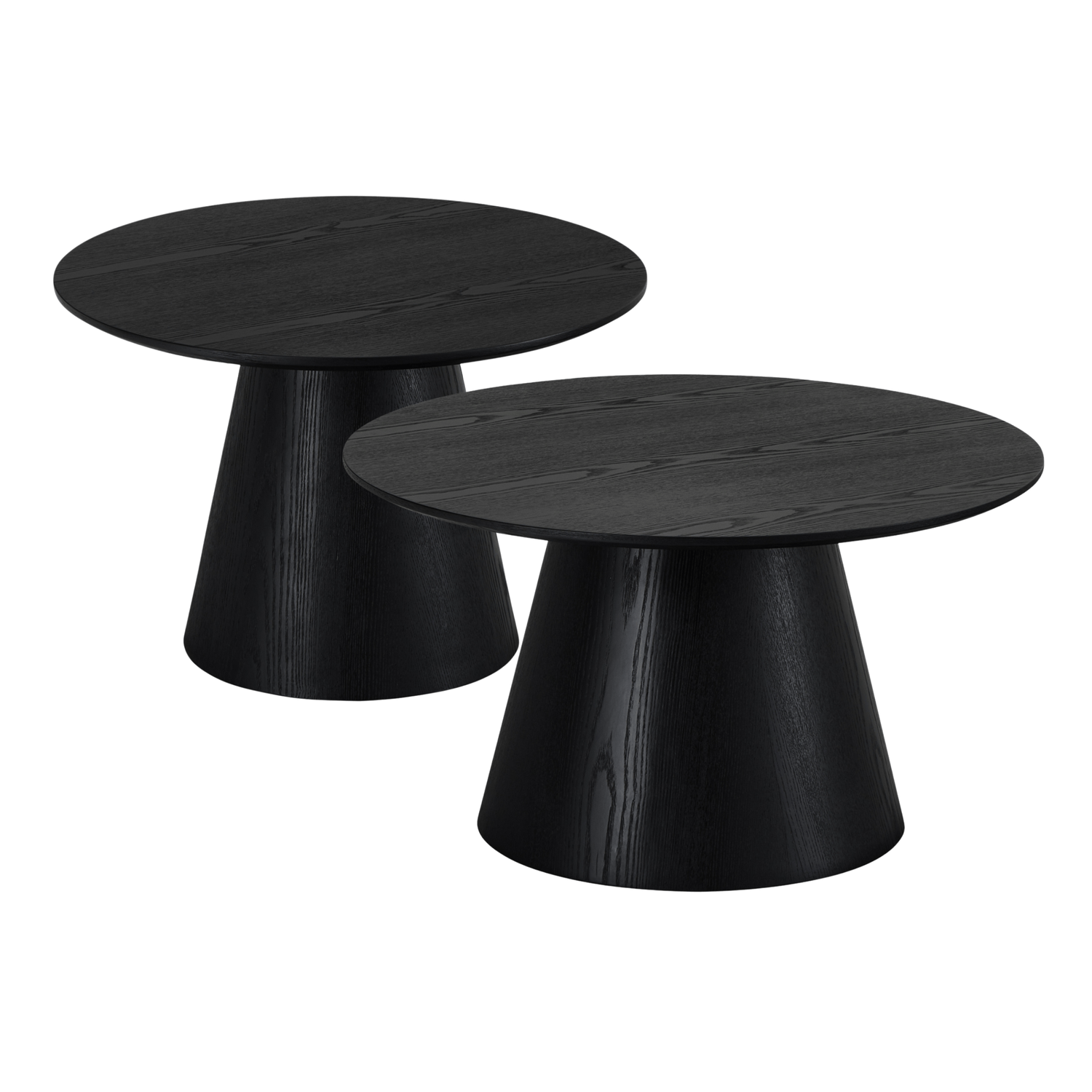 Furnhouse salontafel set Tango - Zwart - Ø 60/80 cm