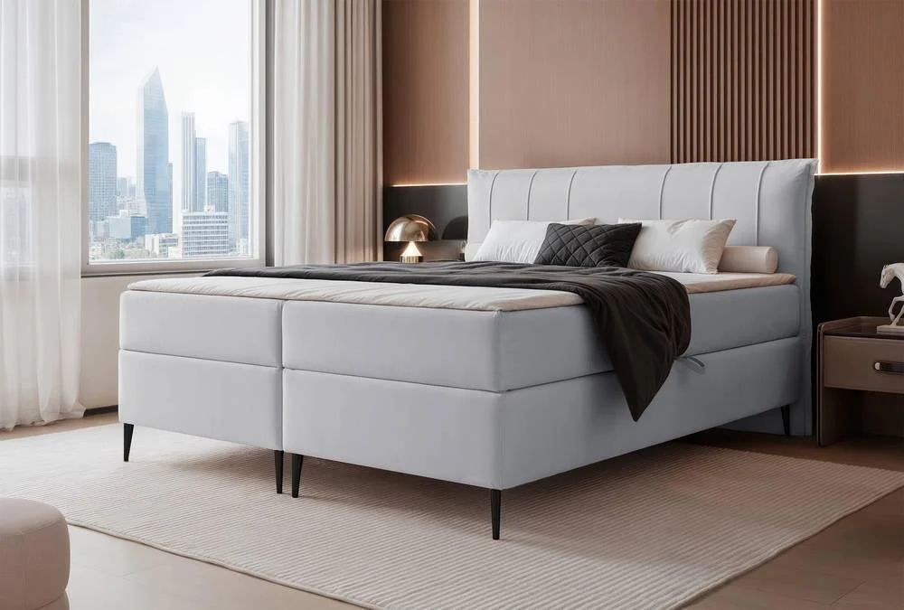 Boxspring Savina 140x200 cm incl topper en opbergruimte
