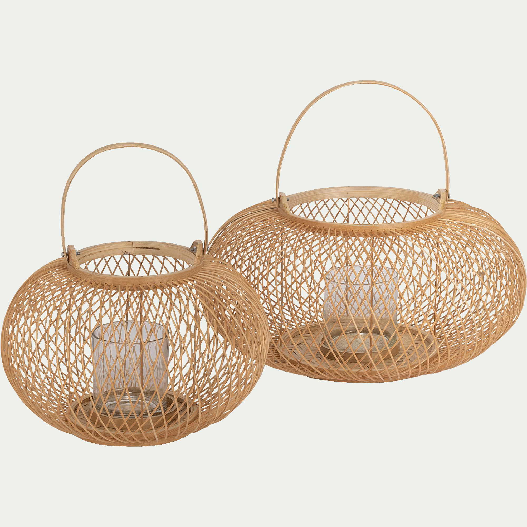 VASCO - Lanterne en bambou D40xH20cm - naturel