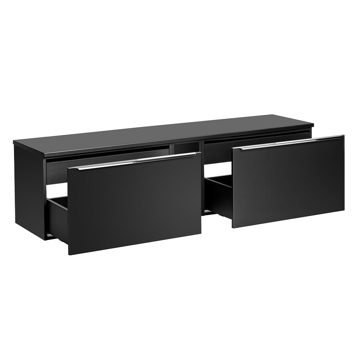 - Meuble sous-vasque 180cm 2 niches noir