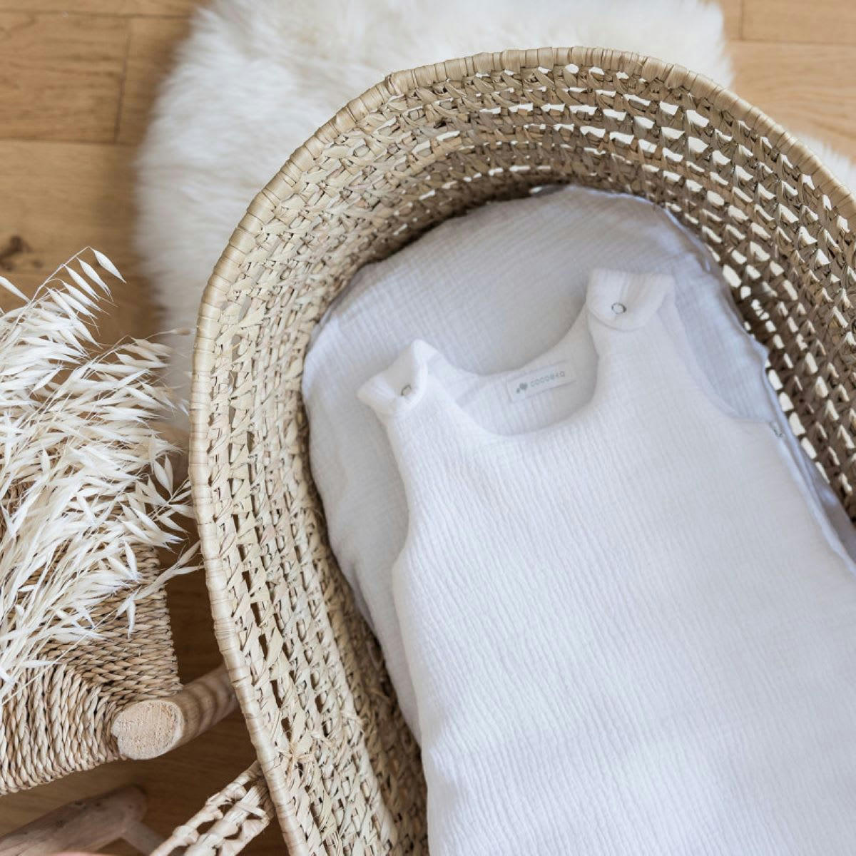 - Lot de 2 draps-housses Ecru/Blanc 60x120 cm