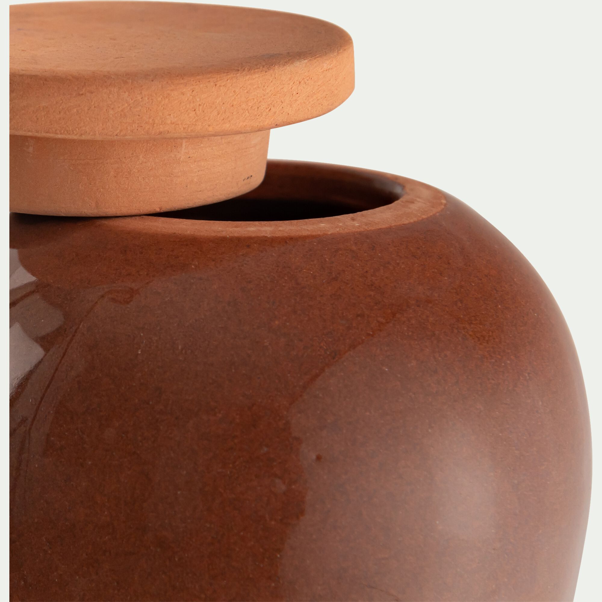 EZIA - Olla pour plante d'intérieur D7,9XH14,6cm - marron