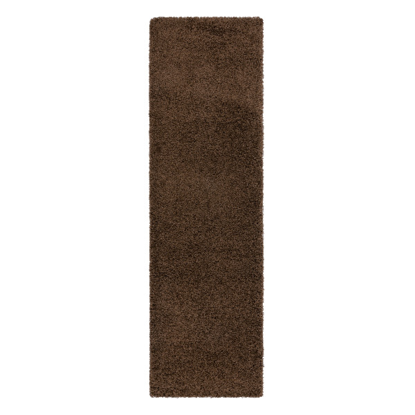 Dywan, Chodnik SOFFI shaggy 5cm brązowy - do kuchni, 70x250 cm