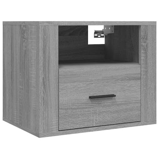 NNEVL Wall-mounted Bedside Cabinets 2 pcs Grey Sonoma 50x36x40 cm