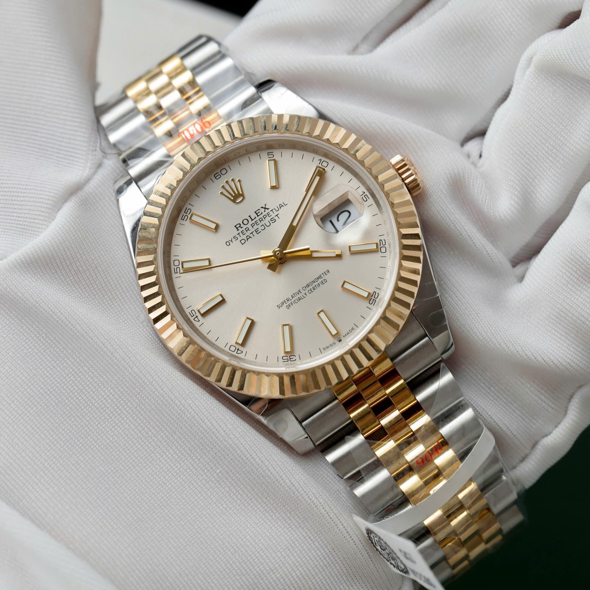 Rolex Datejust SS/YG Plated White Dial 41mm Jub Super Clone