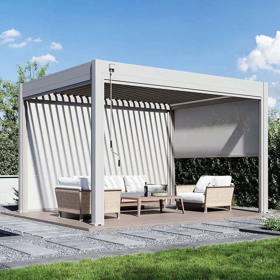 Garden Impressions Pergola windscherm rolgordijn 279x236 cm - zand