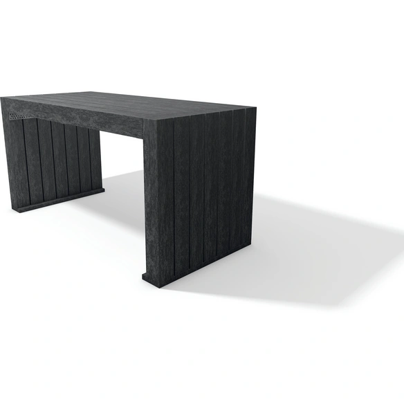 Tisch, BxHxT: 150 x 75 x 67 cm, Kunststoff, grau