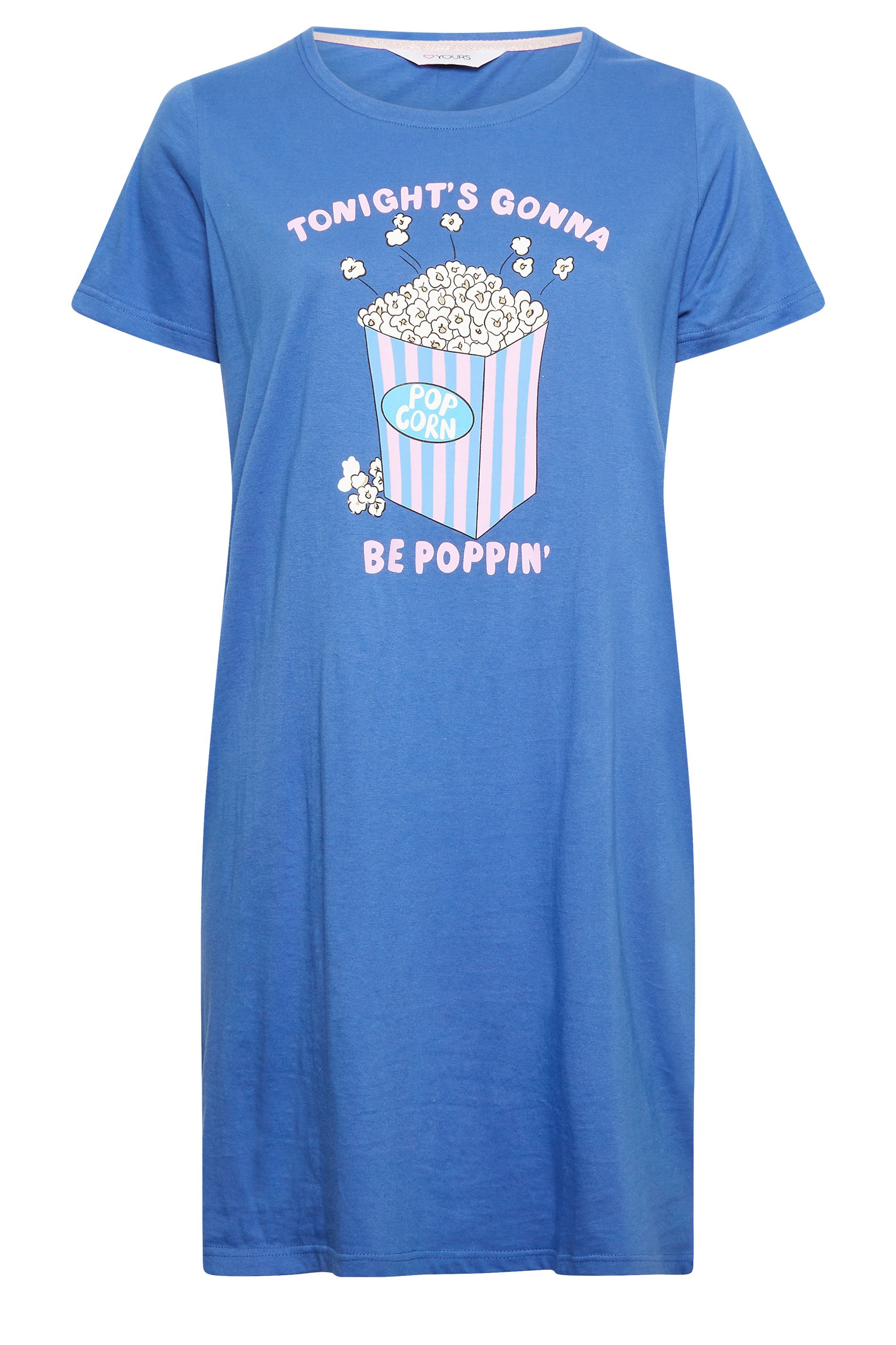Yours Popcorn Print Dipped Hem Nightdress
