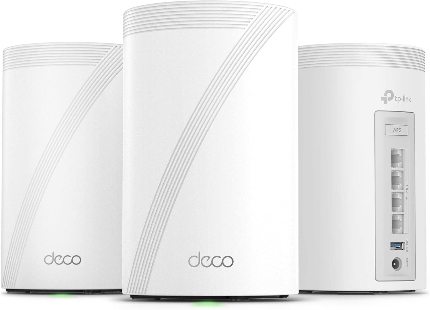 TP-Link Deco 7 Pro BE63 Tri-Band WiFi 7 BE10000 Whole Home Mesh System - 6-Stream 10 Gbps  4x2.5G Ports Wired Backhaul  4X Smart Internal Antennas  VPN  HomeShield  Free Expert Support (3-Pack)