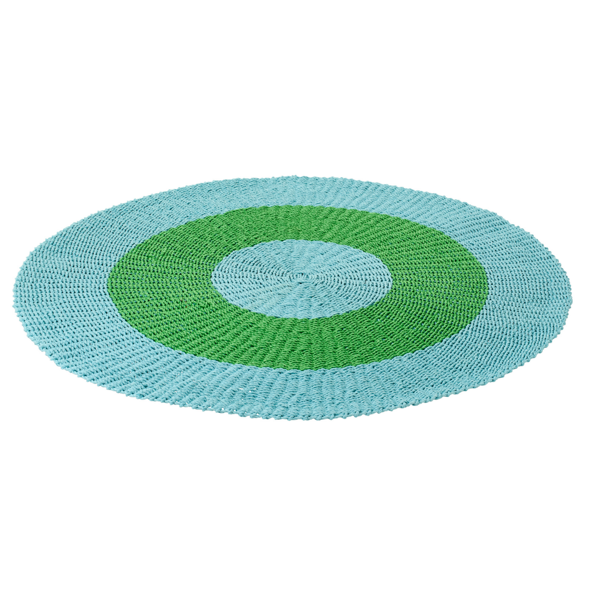 J-Line vloerkleed Gestreept - zeegras - blauw/groen
