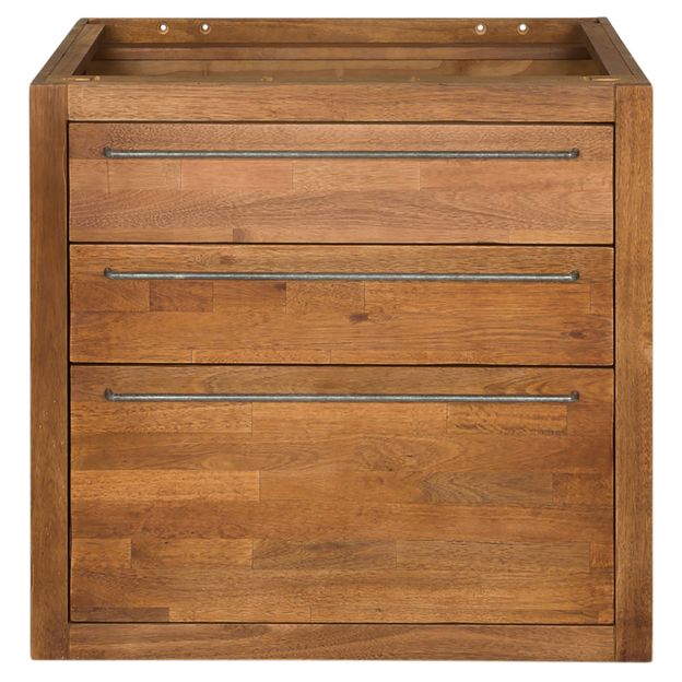 GAVETEIRO 80 CM 3 GAVETAS GOURMET