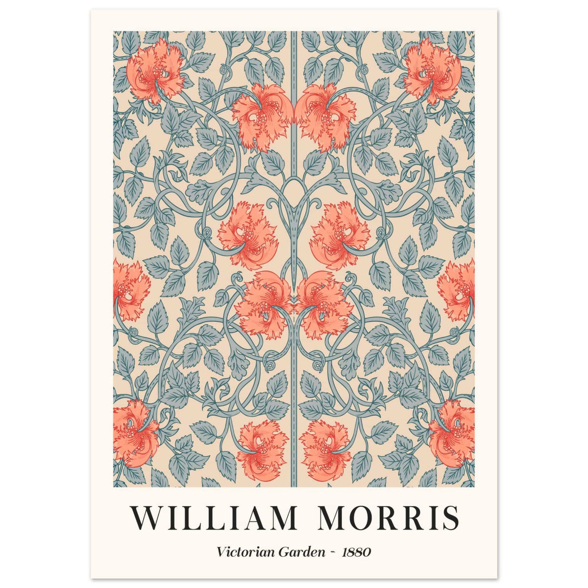 Artfulprints Poster William Morris - Victorian garden 1880  - 50x70 cm - Meerkleurig