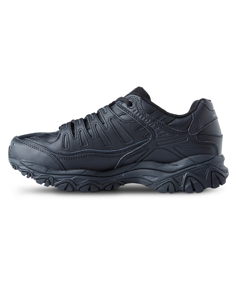 Skechers Men's Afterburn Memory Fit Shoes, Wide Width, Walking, Cushioned, Leather