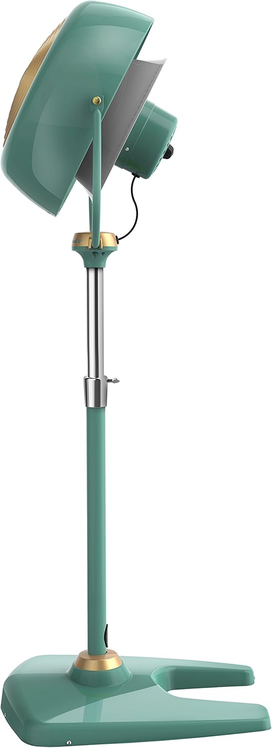 Vornado VFAN™ Sr. Pedestal Vintage Fan, Retro Metal, Standing Air Circulator for Cooling & Decor, 3 Speeds, Adjustable Tilt, Adjustable Height, Durable Pedestal Fan for Bedroom & Home, Green