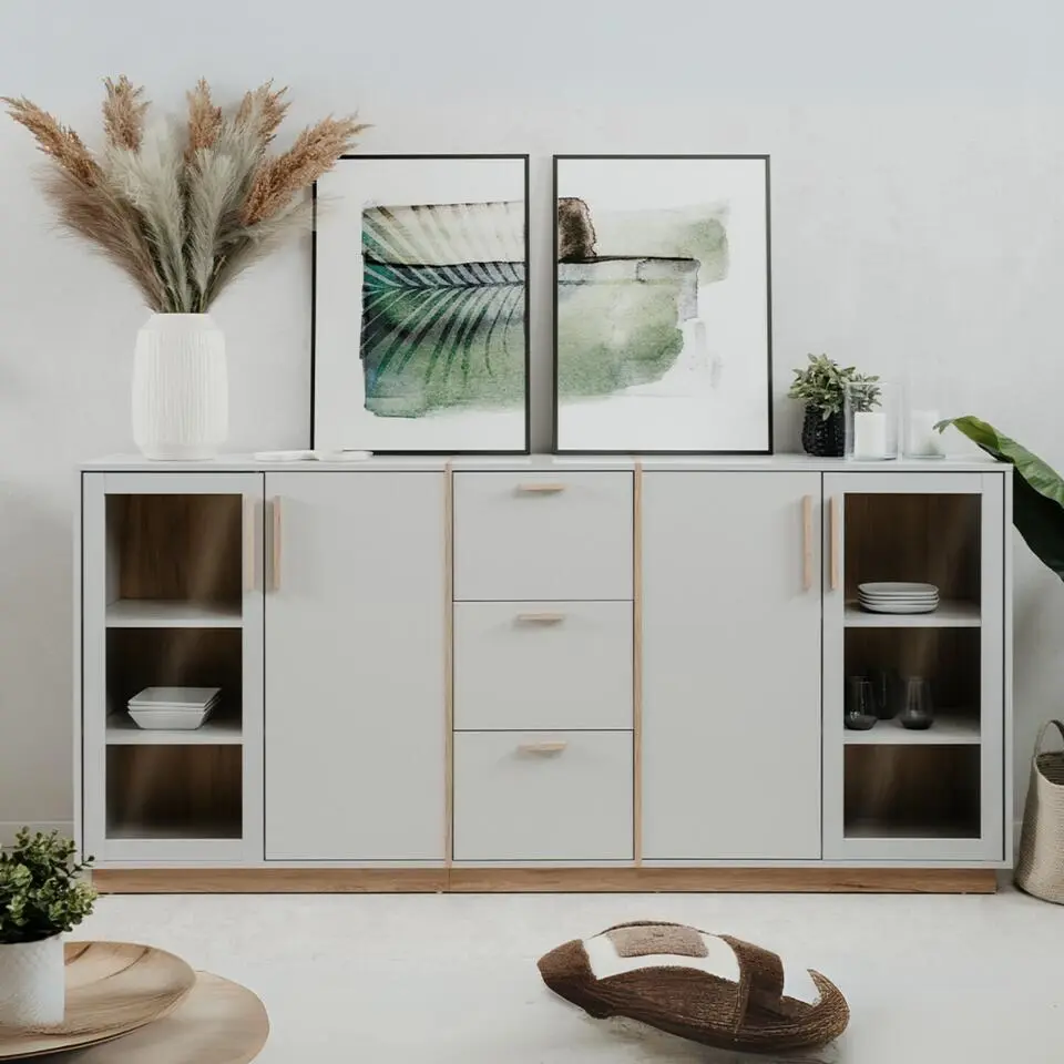 CALICOSY - Sideboard 4 T&uuml;ren SPLIT - 40x204x94 cm