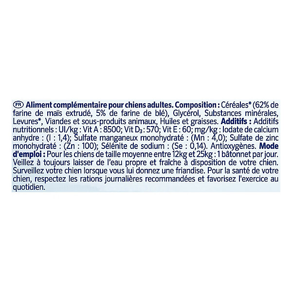 Friandise Dentalife Medium pour chien medium ( 12à 25kg) 115g