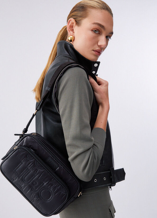 Borsa a tracolla media con tasca