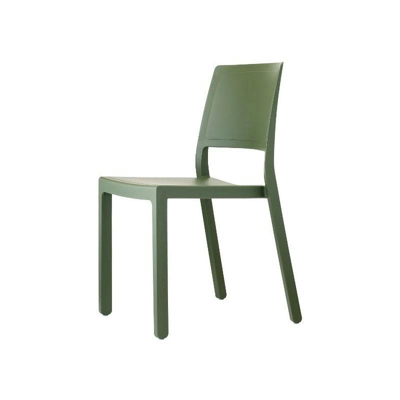 KATE - Chaise design en plastique vert