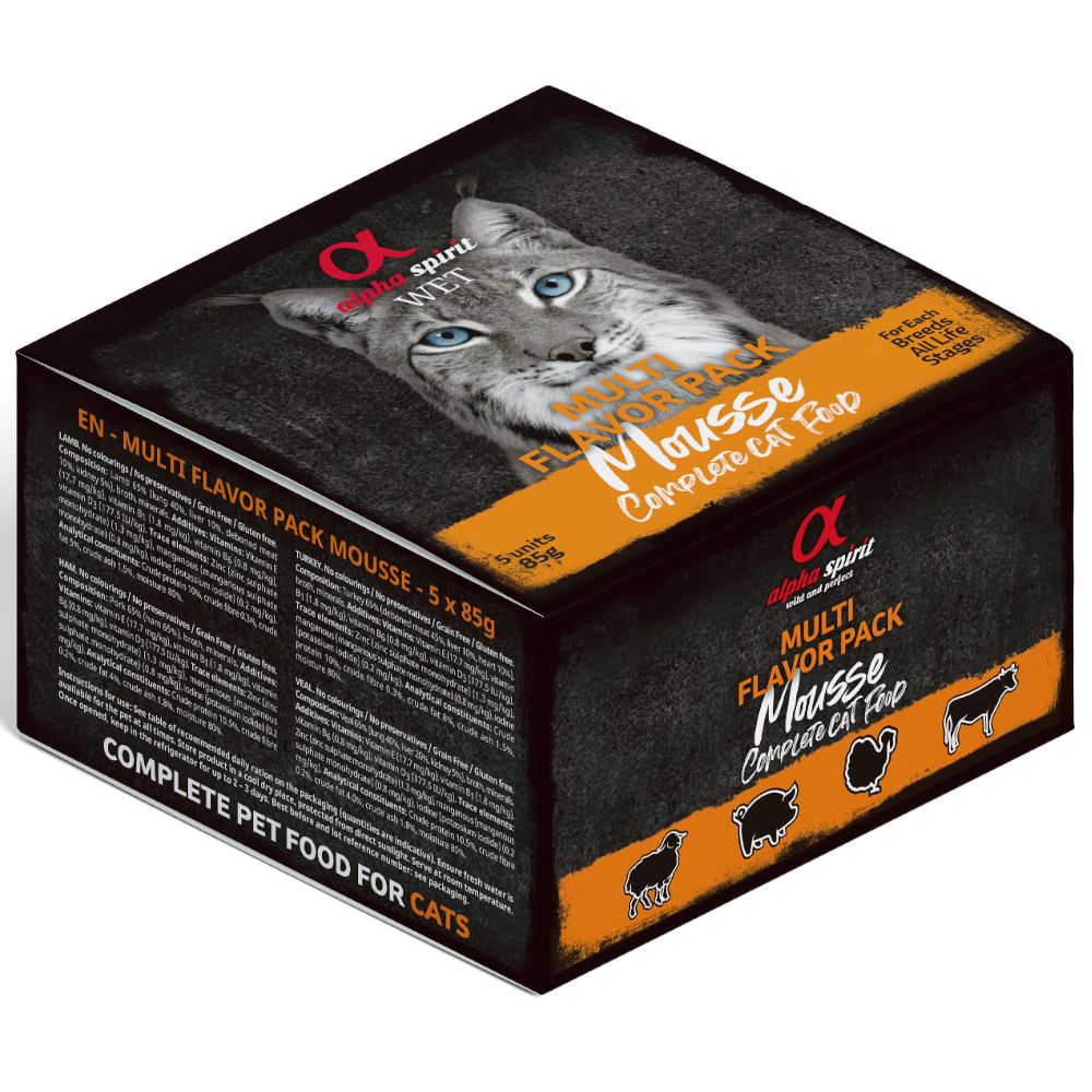 alpha spirit Multi-Flavour Pouch for cats