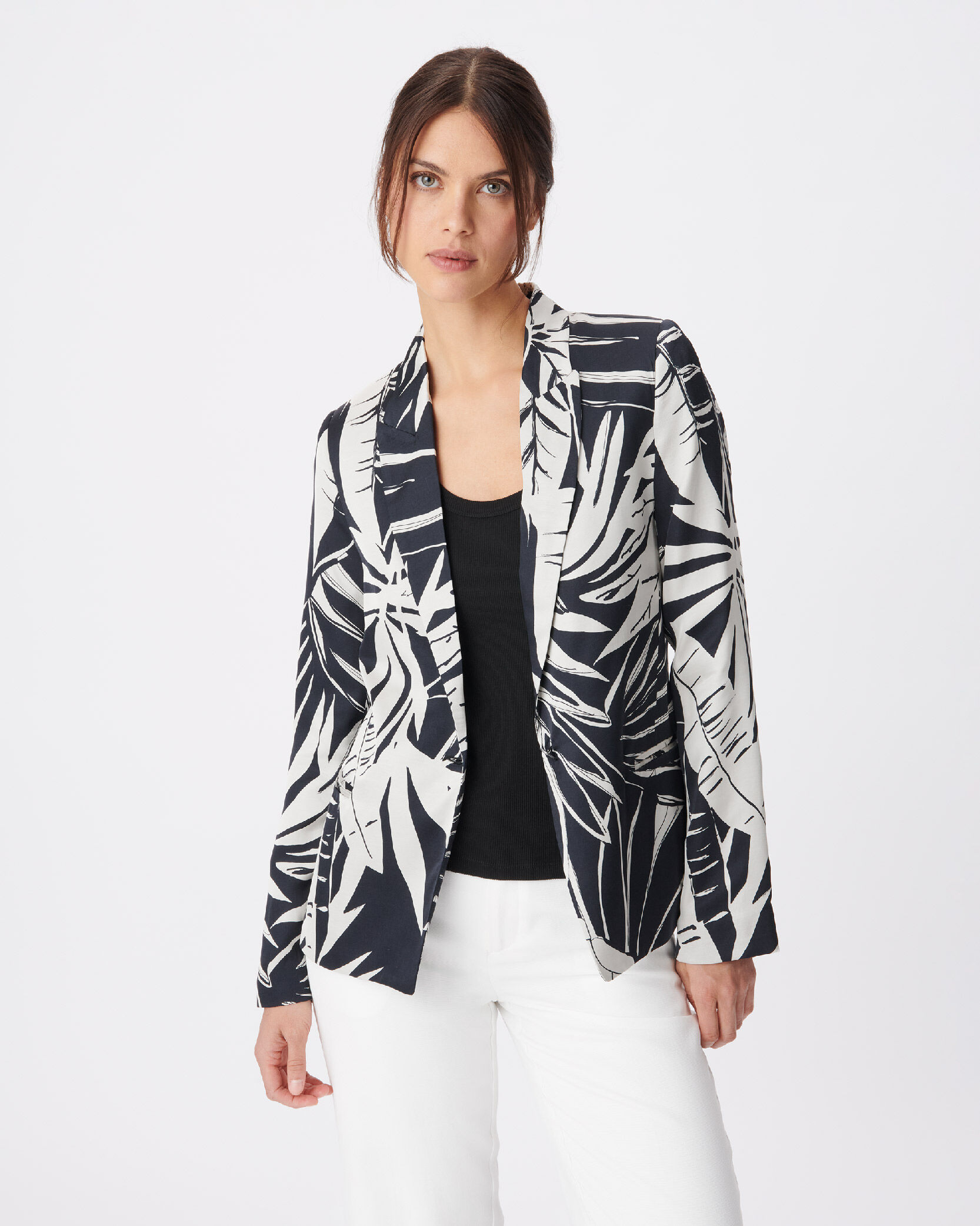 Veste de costume imprimé tropical Femme