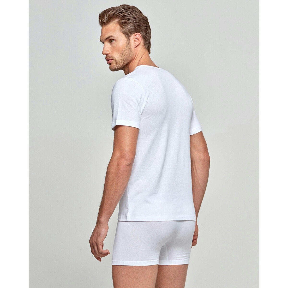 T-shirt col V manches courtes coton bio
