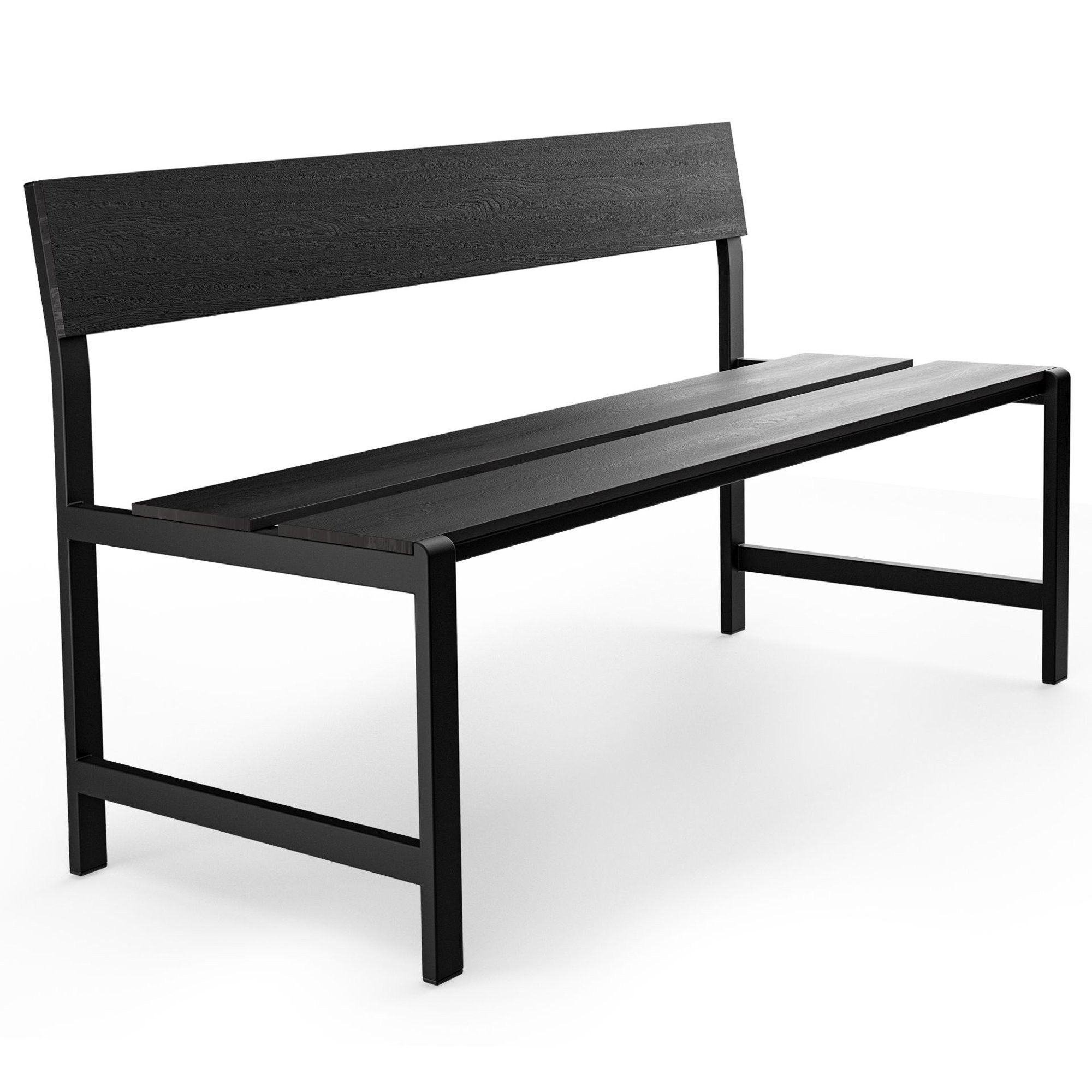 Ławka ogrodowa 130 cm Itri - Czarna