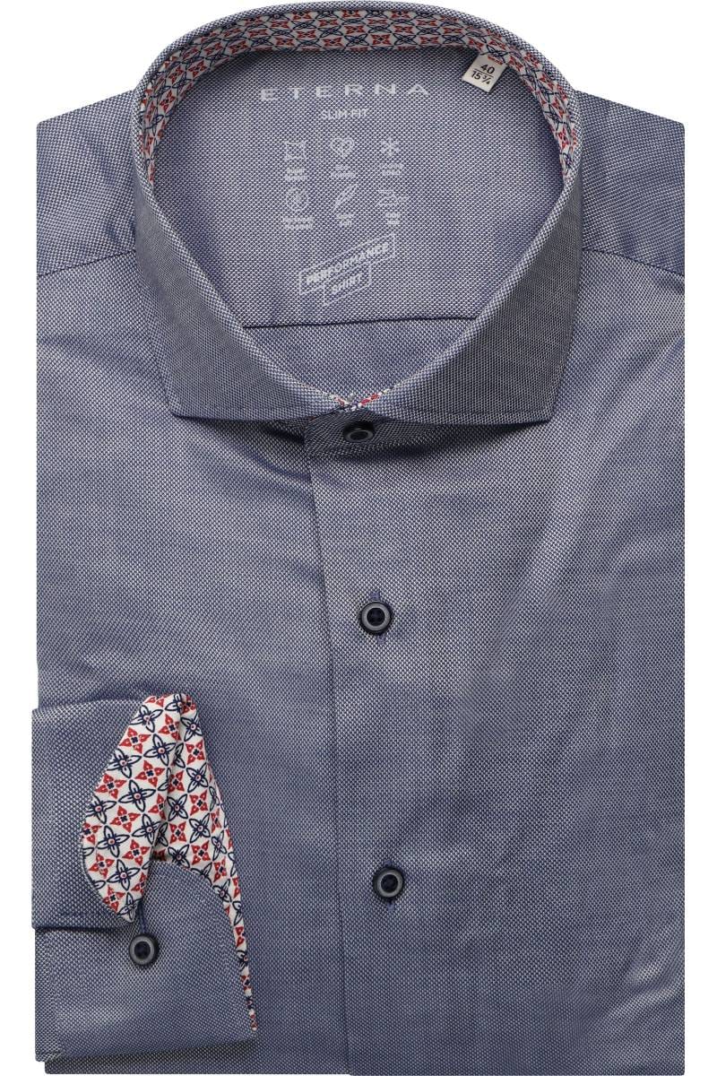ETERNA Performance Slim Fit Tencel Hemd marine, Strukturiert