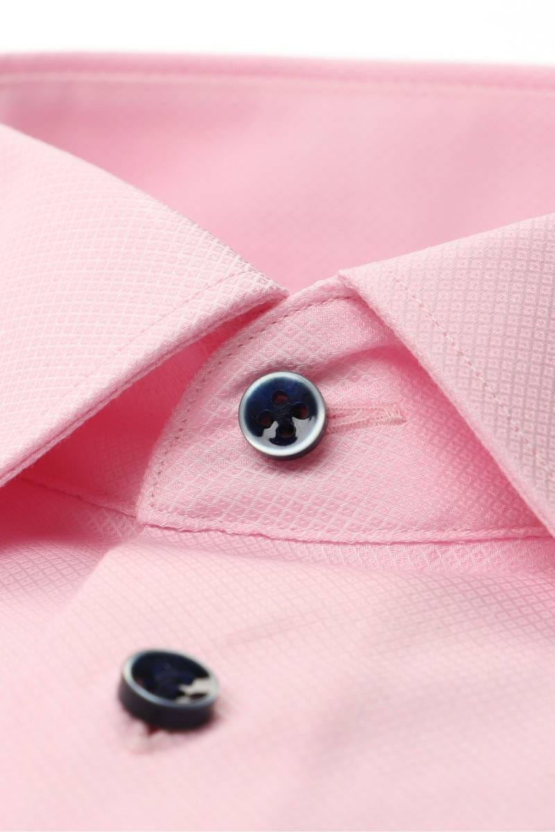 ETERNA Dynamic Cotton Modern Fit Hemd rosa, Strukturiert
