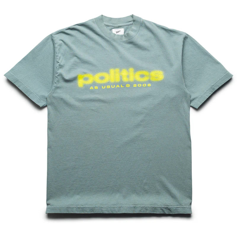 Politics Spaz Tee - Atlantic Green