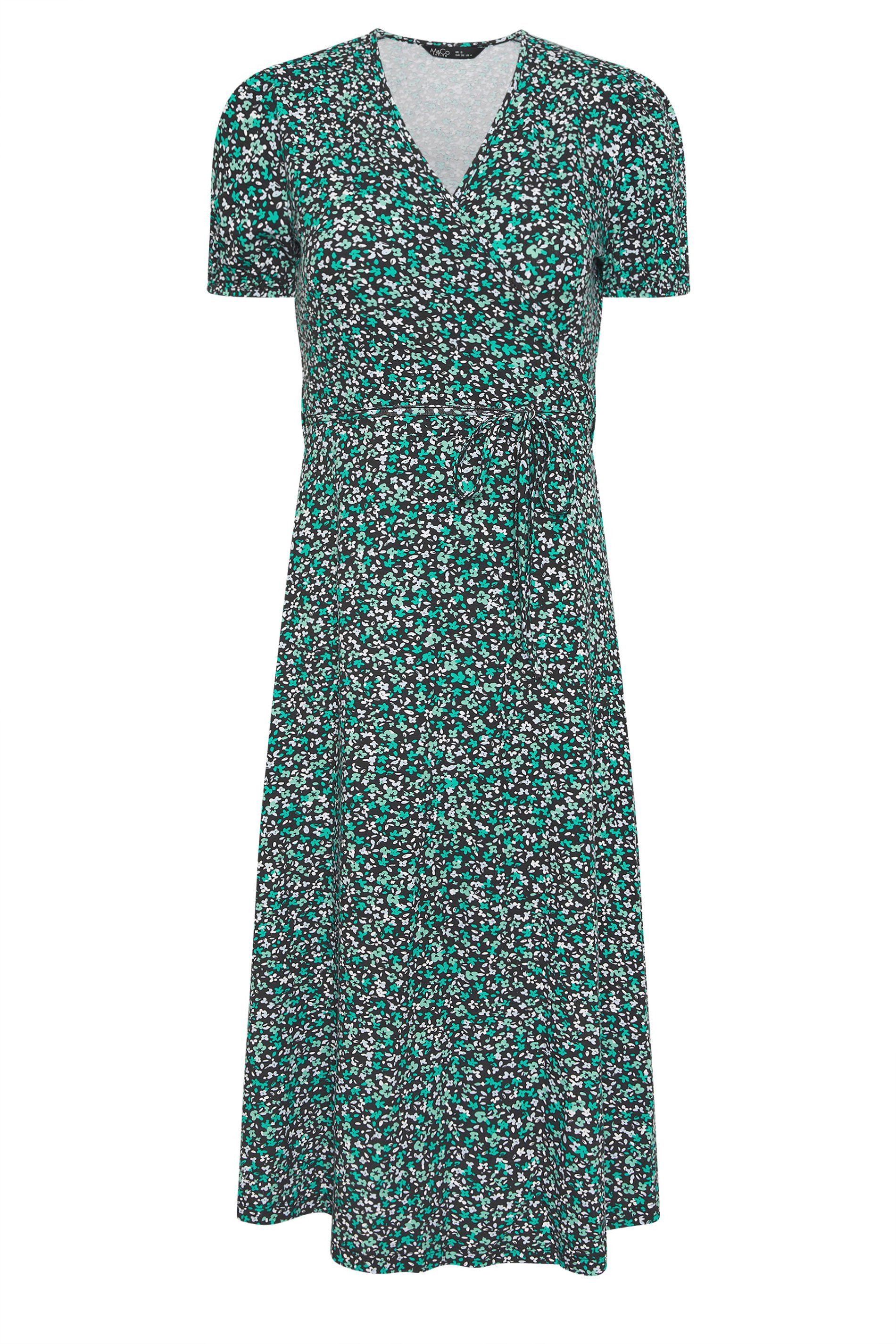 M&Co Petite Floral Midi Wrap Dress
