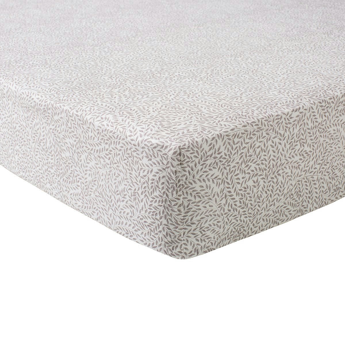 MIMOSA - Drap housse coton marron 140x190 cm