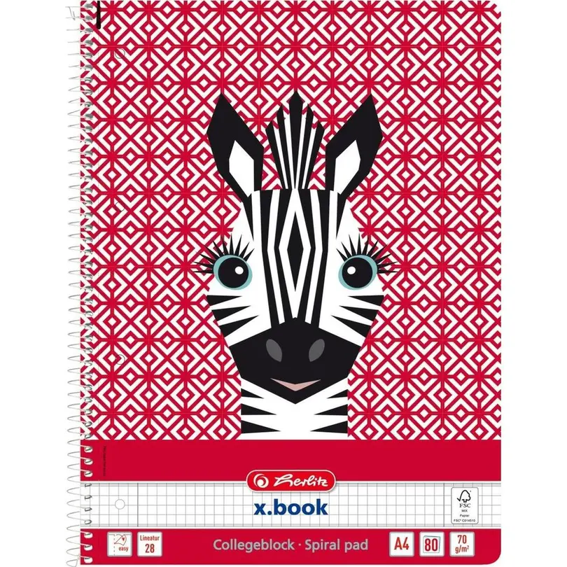 Schreibblock Cute Zebra