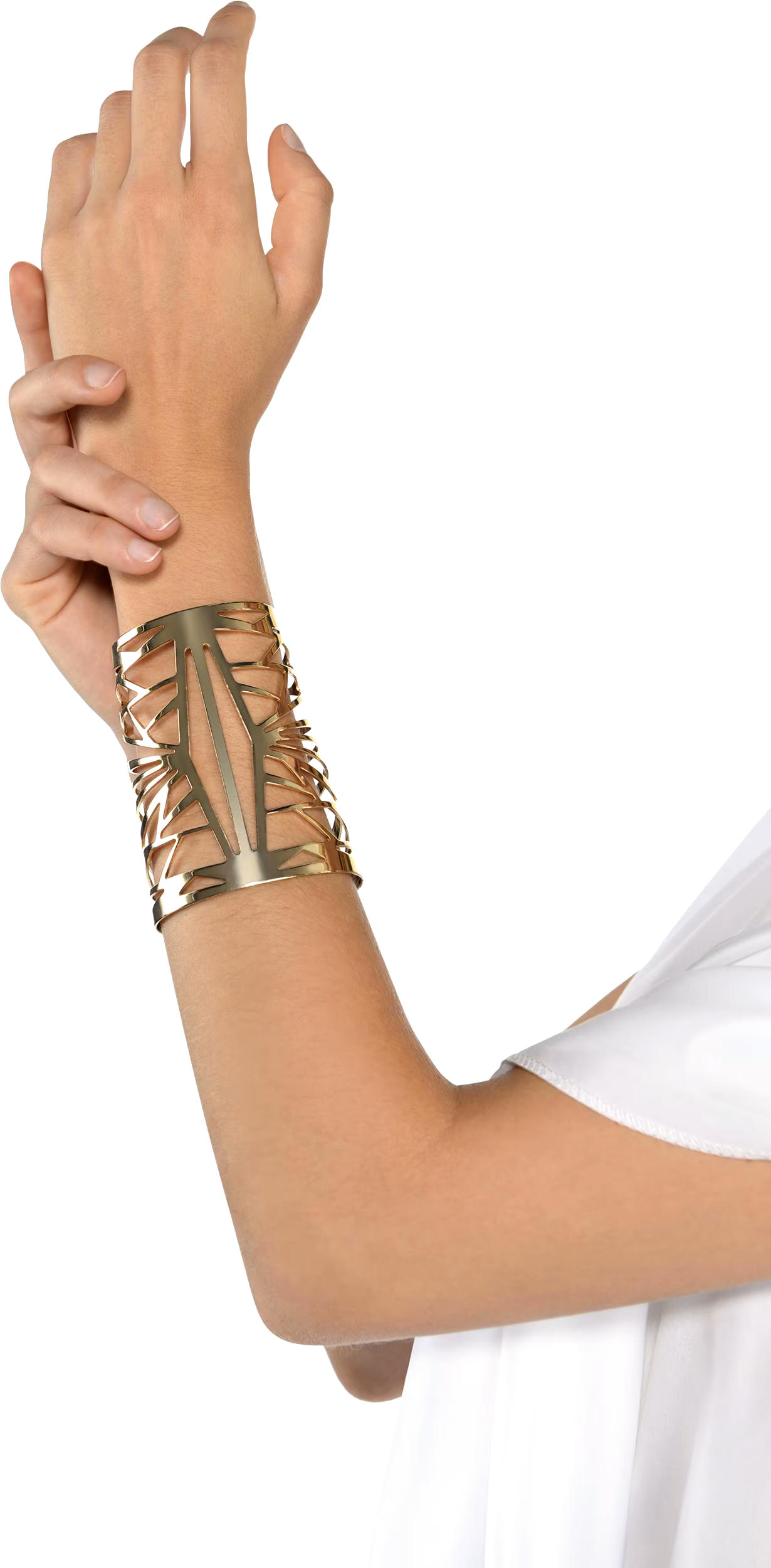 Roman Goddess Arm Cuff Jewelry, Gold, One Size, Wearable Costume Accessory for Halloween